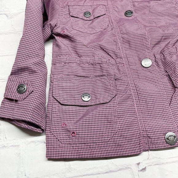 Appaman 2T Lightweight Nylon Windbreaker Jacket Lined Pink Black Houndstooth - Picture 3 of 11